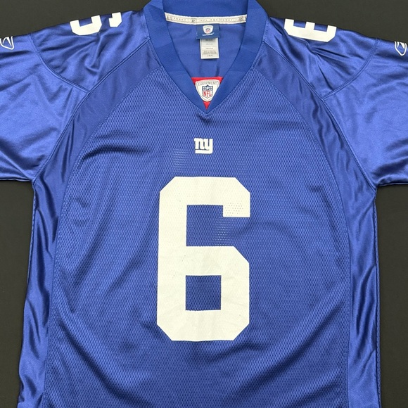 Vintage Reebok “Ghostrider” New York Giants #6 Home Blue Jersey Men’s Large - Picture 3 of 6
